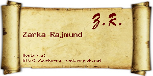 Zarka Rajmund névjegykártya